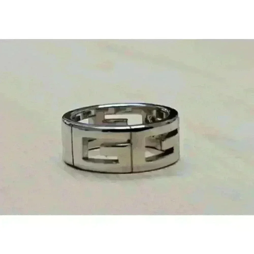 Gucci 18kt White Gold Logo 